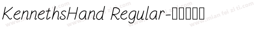 KennethsHand Regular字体转换